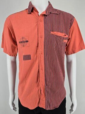 Vintage 1980s BB Sport Color Block Nautical Theme Button Up Shirt (M)